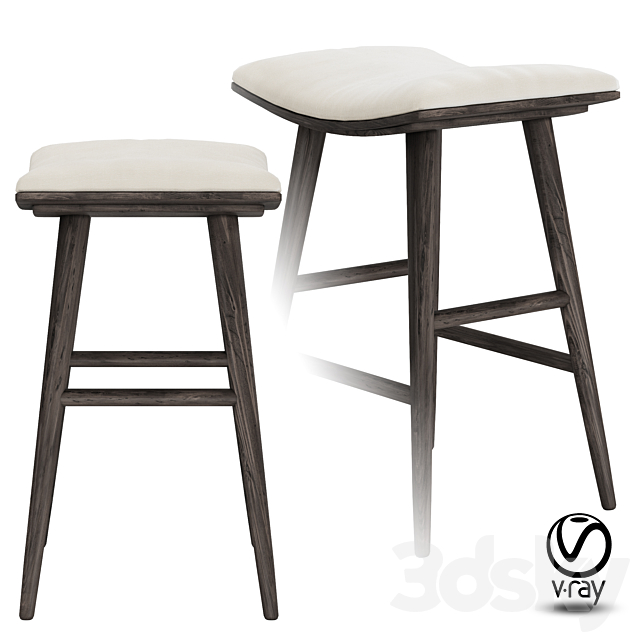 Union Saddle Counter Stool 3ds Max - thumbnail 2