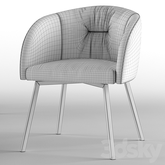 Upholstered metal swivelling chair Rosie soft – calligaris connubia 3DSMax File - thumbnail 3