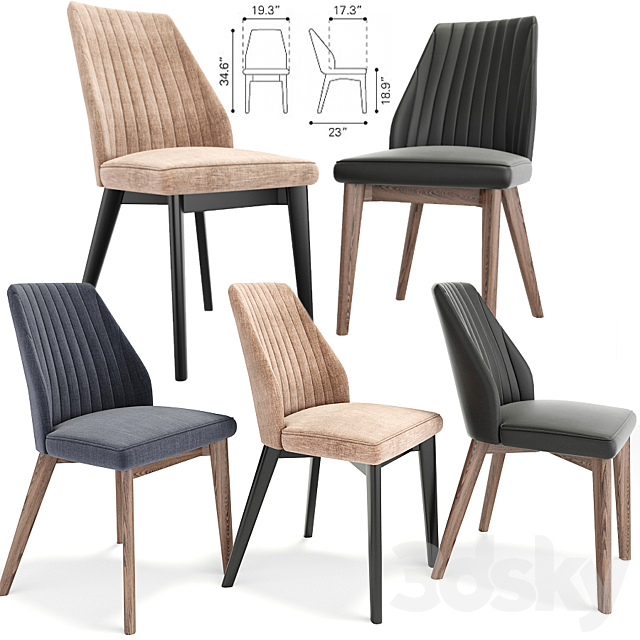 Vaz Dining Chair 02 3DSMax File - thumbnail 1