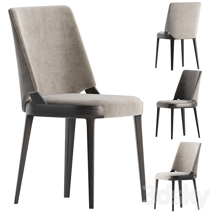 VELIS Dining CHair set 02 3DS Max Model - thumbnail 1