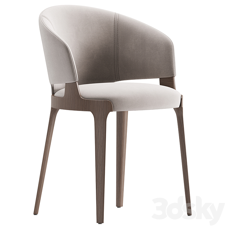 VELIS Potocco chair 3DS Max Model - thumbnail 2