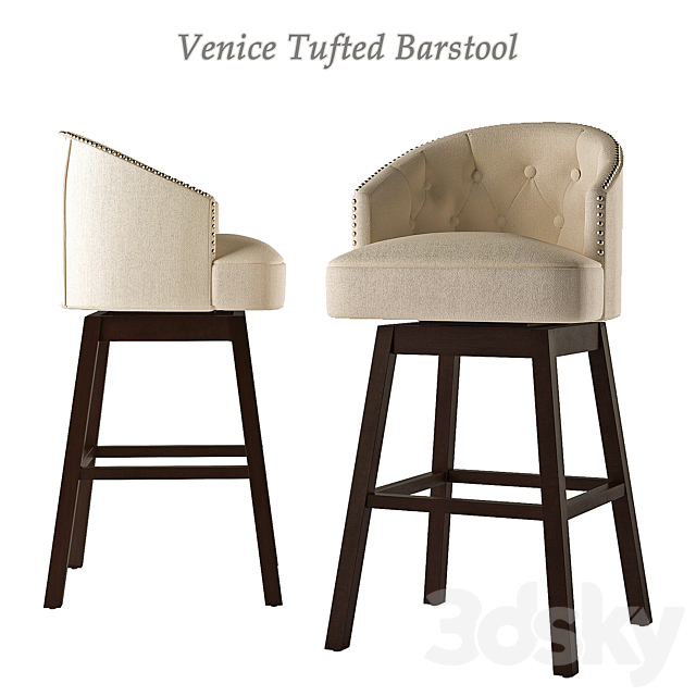 Venice Tufted Barstool 3DSMax File - thumbnail 1