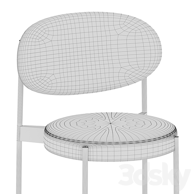 Verpan Series 430 Chair Barstool 3DSMax File - thumbnail 5