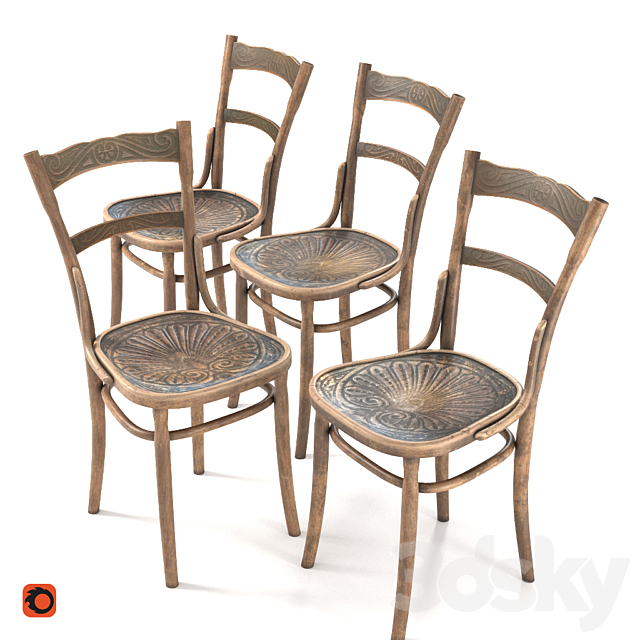 Vienna chairs “Jacob & Josef Kohn” 3ds Max - thumbnail 1