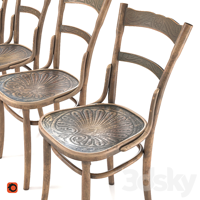 Vienna chairs “Jacob & Josef Kohn” 3ds Max - thumbnail 2