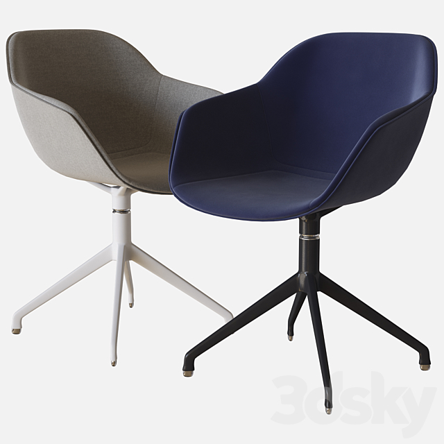 vienna swivel chair boconcept 3DS Max Model - thumbnail 2