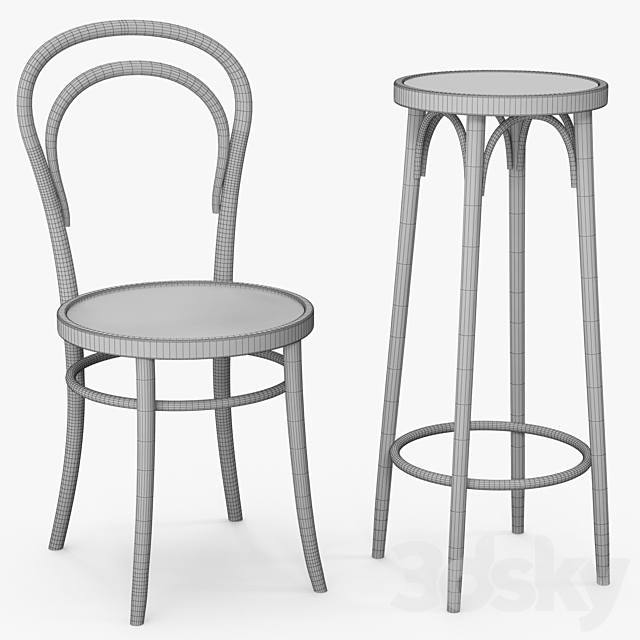 Viennese chair 3DSMax File - thumbnail 3