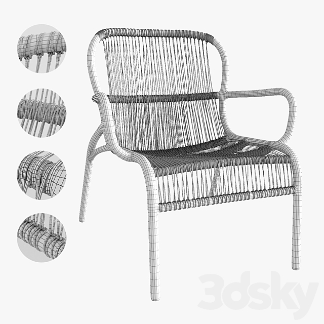 Vincent Sheppard Loop Lounge Chair 3DS Max Model - thumbnail 2