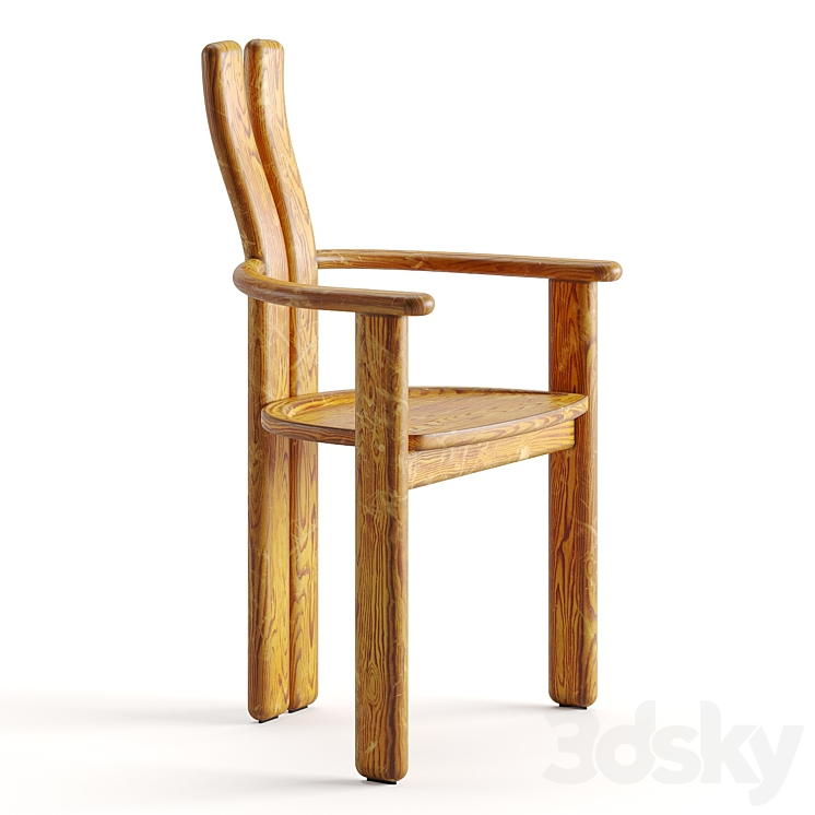 Vintage chair 9NL25 3DS Max Model - thumbnail 1