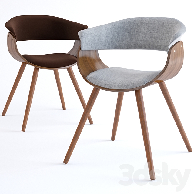 Vintage Mod Mid-Century Accent _ Dining Chair 3DSMax File - thumbnail 1