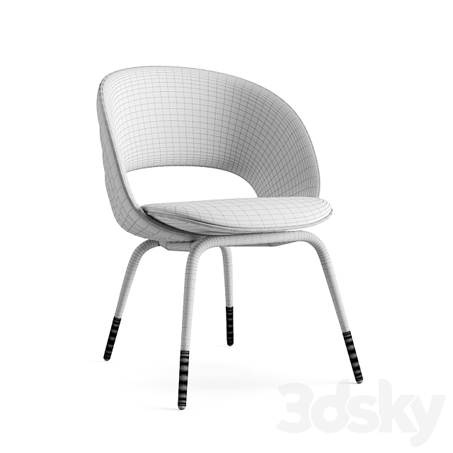 Visionnaire Dining Chair Kylo 3DS Max Model - thumbnail 5