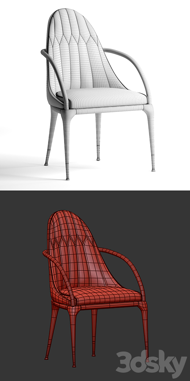 Visionnaire Jera Chair 3ds Max - thumbnail 3