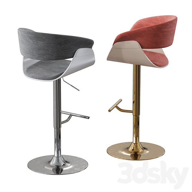 Vismara home bar stool 3DSMax File - thumbnail 2