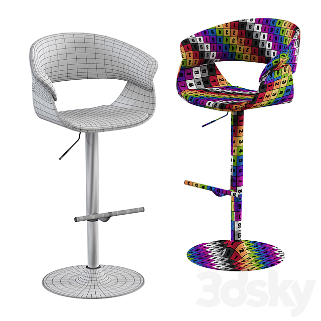 Vismara home bar stool 3DSMax File - thumbnail 3