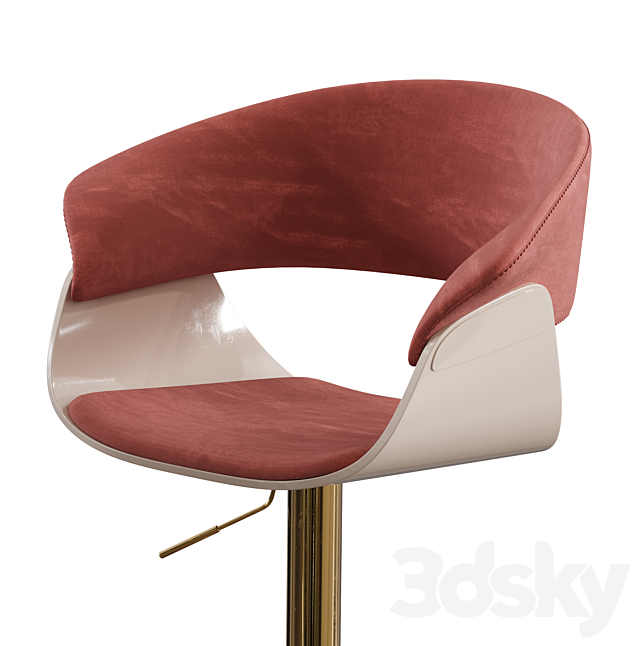 Vismara home bar stool 3DSMax File - thumbnail 4