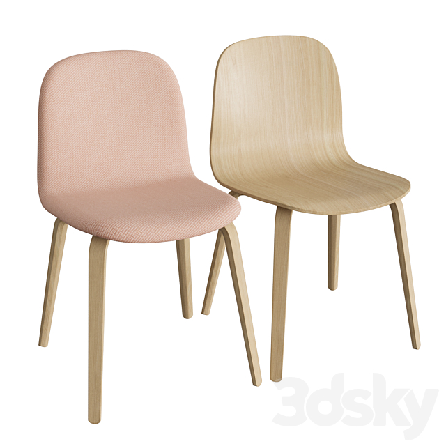 Visu Chair Wood Base 3ds Max - thumbnail 1