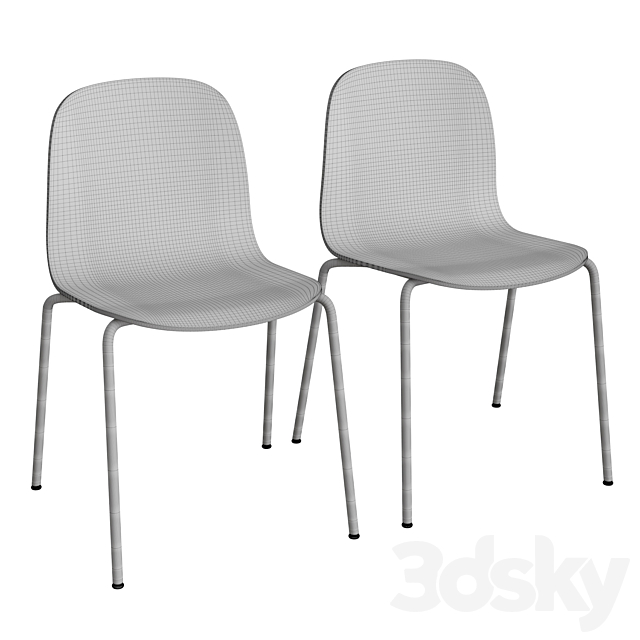 Visu tube base chair 3DS Max Model - thumbnail 2