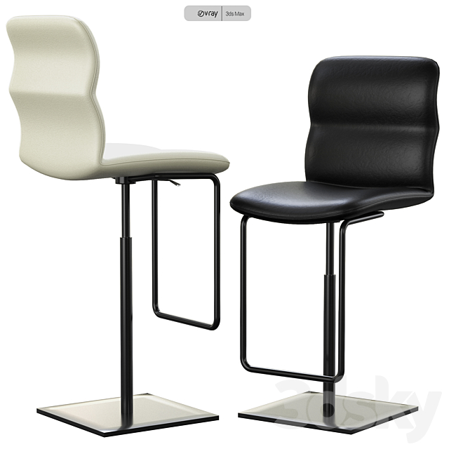 VITCTOR STOOL Italia chairs 3DSMax File - thumbnail 2