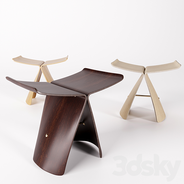 Vitra Butterfly stool. 3DSMax File - thumbnail 2