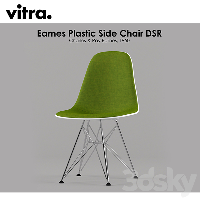 VITRA. Plastic Side Chair DSR 3DSMax File - thumbnail 1