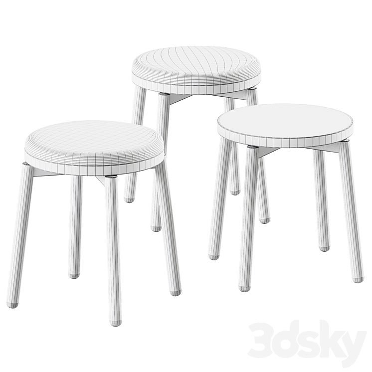 Viva Stool by Branca Lisboa 3DS Max Model - thumbnail 2