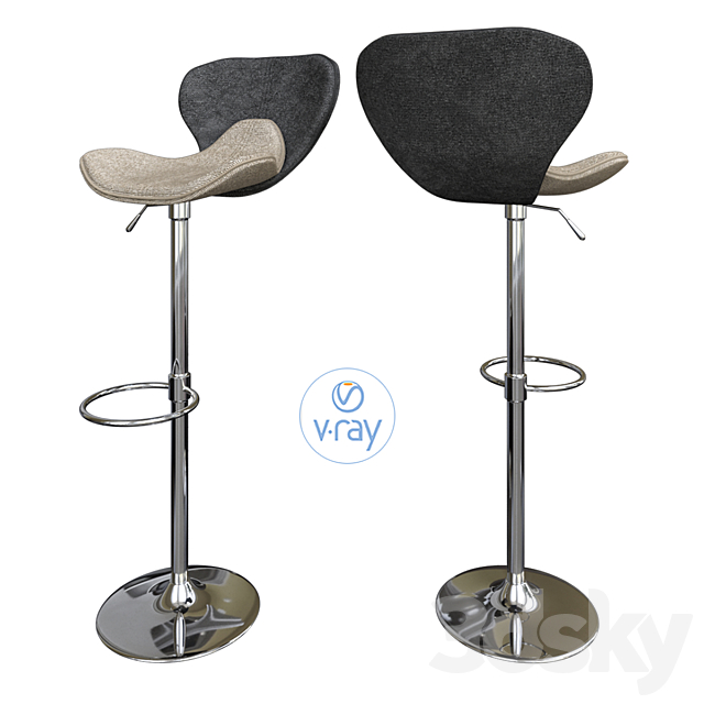 Wade logan harlow bar stool 3DSMax File - thumbnail 1