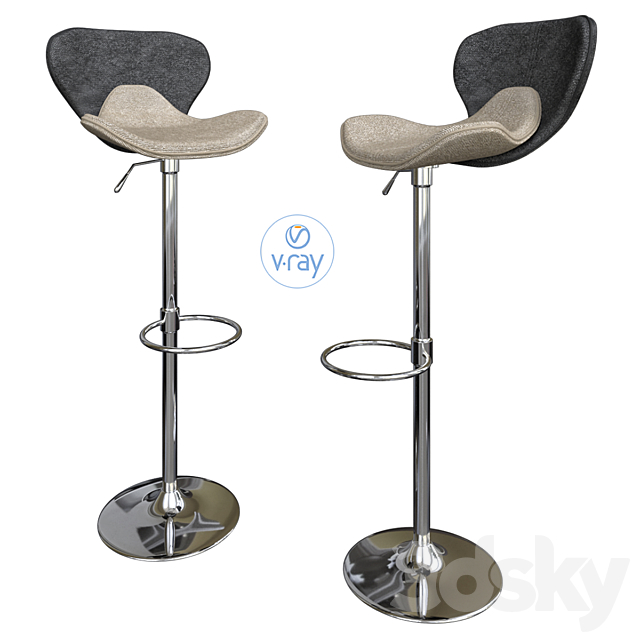 Wade logan harlow bar stool 3DSMax File - thumbnail 2