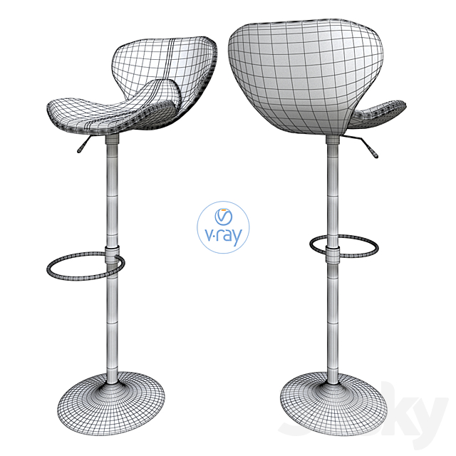 Wade logan harlow bar stool 3DSMax File - thumbnail 3