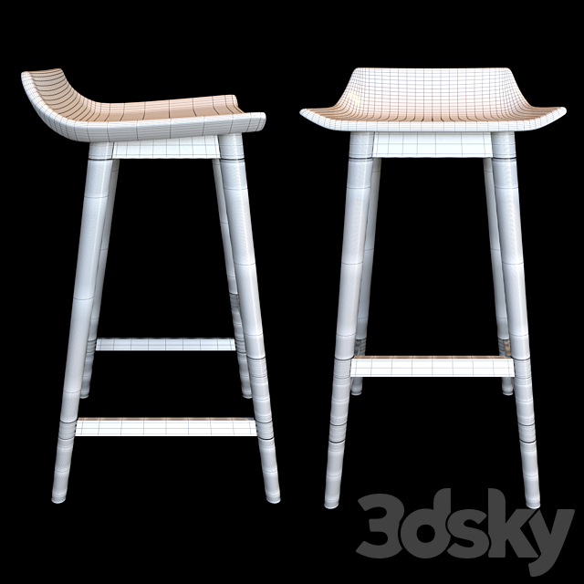 Wainscott 30 “Counter Stool by CB2 3DSMax File - thumbnail 3