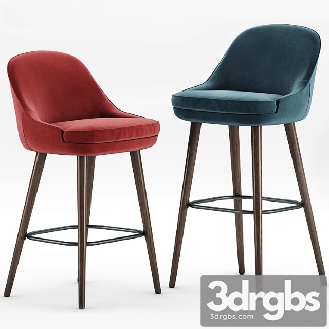 Walter knoll 375 bar stool and barhocker 2 3dsmax Download - thumbnail 1