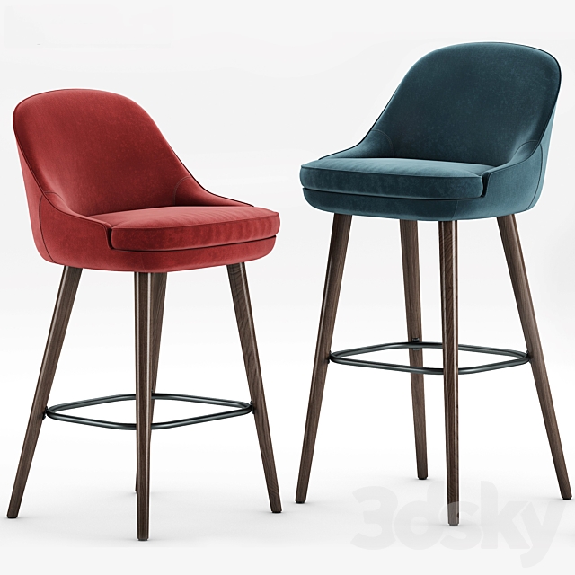 Walter Knoll 375 Bar Stool and Barhocker 3DSMax File - thumbnail 1