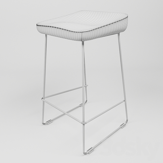 Wave bar stool 3DSMax File - thumbnail 3