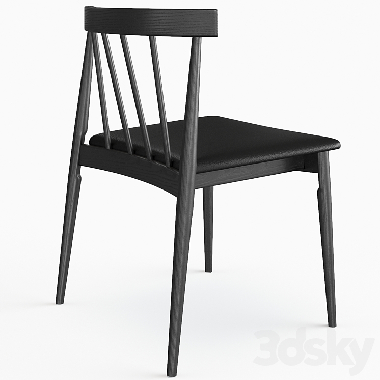 Wayfair Daquan Slat Back Side Chair 3DS Max Model - thumbnail 2