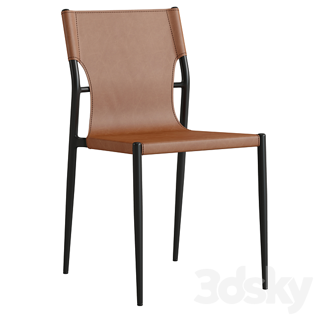 West dining chair 3ds Max - thumbnail 2