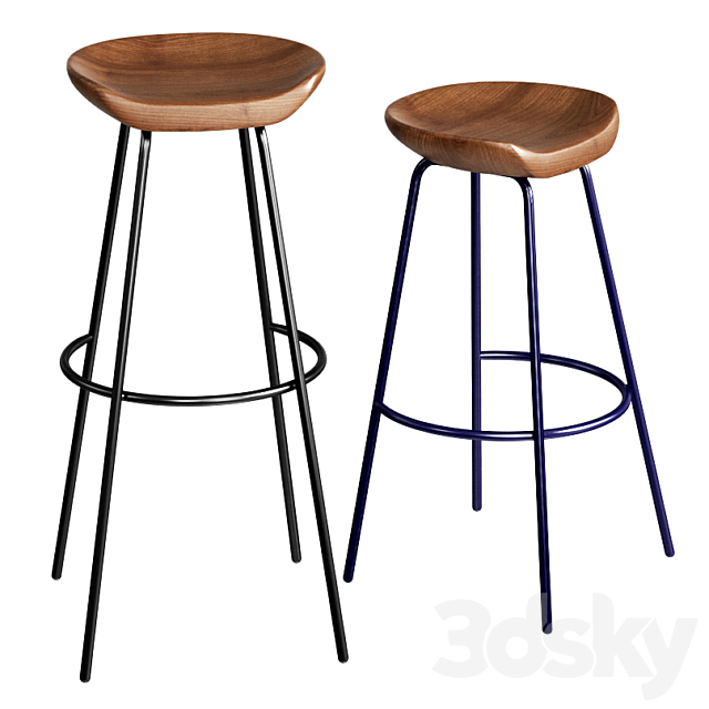 WEST ELM Alden Bar & Counter Stools 3DSMax File - thumbnail 1