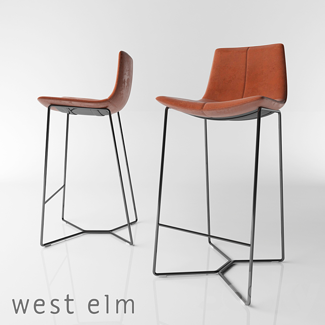 West elm Bar Stool 3DSMax File - thumbnail 1