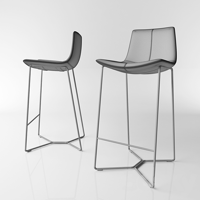 West elm Bar Stool 3DSMax File - thumbnail 2