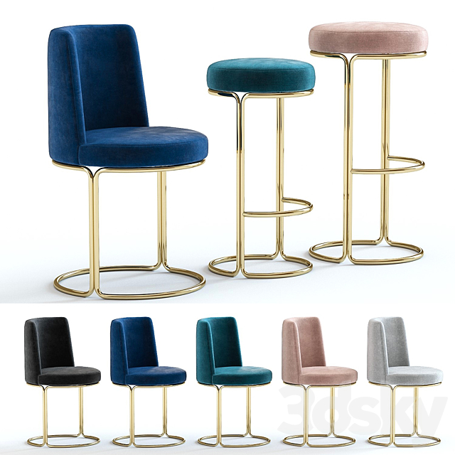 West Elm Cora Chairs 3DSMax File - thumbnail 1