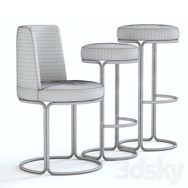 West Elm Cora Chairs 3DSMax File - thumbnail 2