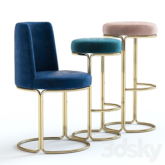 West Elm Cora Chairs 3DSMax File - thumbnail 3