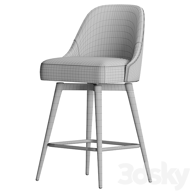 West Elm-Counter Stool 3DSMax File - thumbnail 3