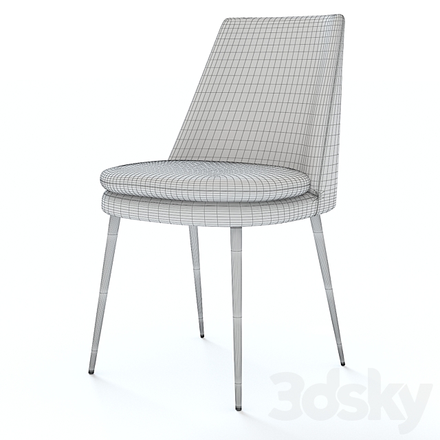 West Elm Finley Dining Chair 3DSMax File - thumbnail 2