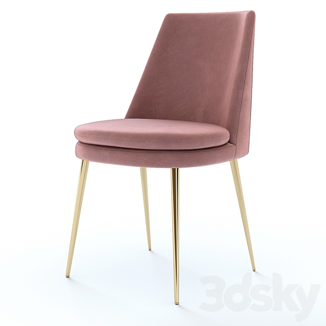 West Elm Finley Dining Chair 3DSMax File - thumbnail 3