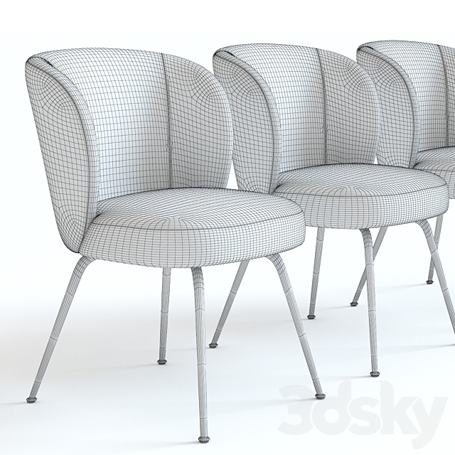 West Elm Greer Dining Chair 3DSMax File - thumbnail 3