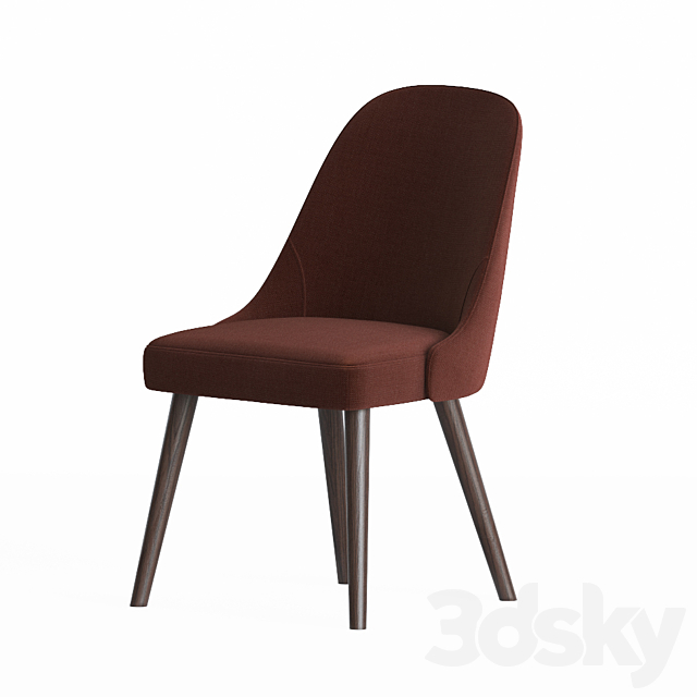 West Elm Mid-Century Chair set 3DSMax File - thumbnail 3