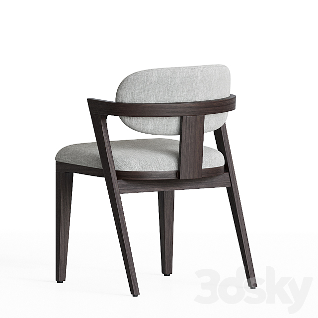 Westelm Adam Court Upholstered Dining Chair 3DS Max Model - thumbnail 2