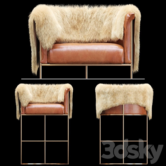 Wexler Barrel Back -armchair & bar stool-set02 3DSMax File - thumbnail 2