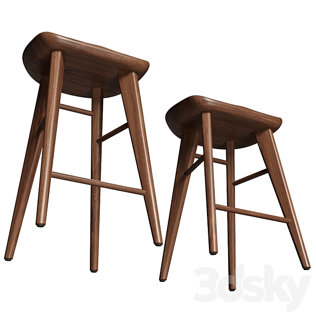 Weyand 24 “-27” Bar Stool 3DSMax File - thumbnail 3