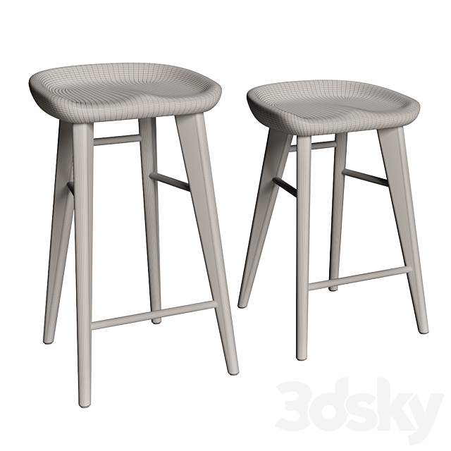 Weyand 24 “-27” Bar Stool 3DSMax File - thumbnail 4