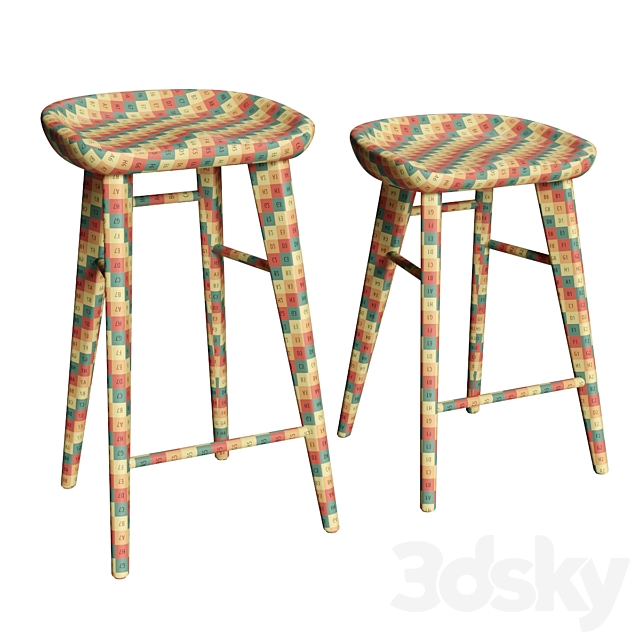 Weyand 24 “-27” Bar Stool 3DSMax File - thumbnail 5